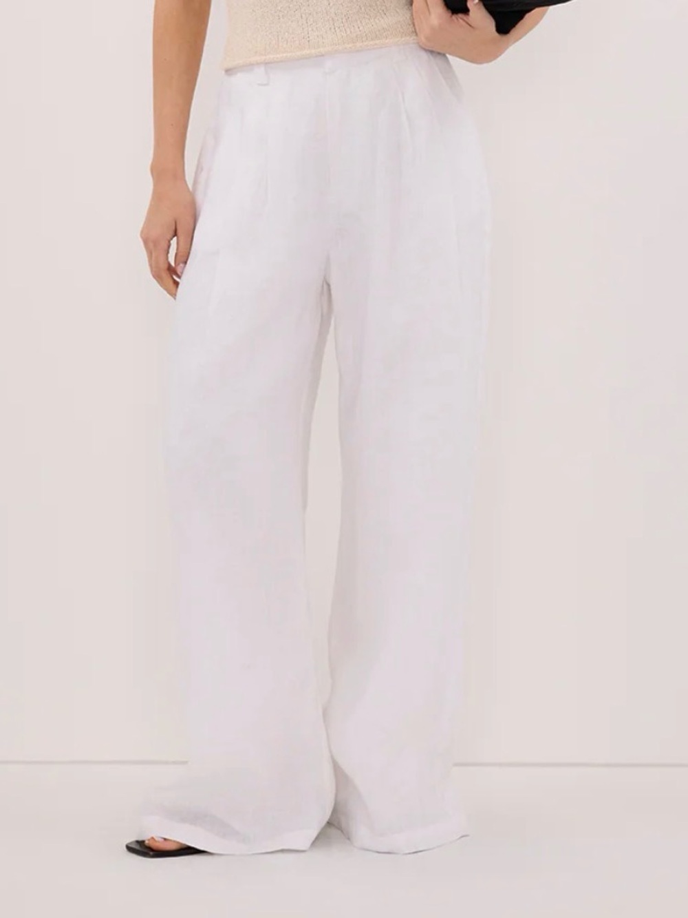 NWT DISSH Holden White Linen Pant